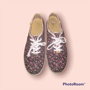 Hotter Floral Print/Black Sneakers Sz 8